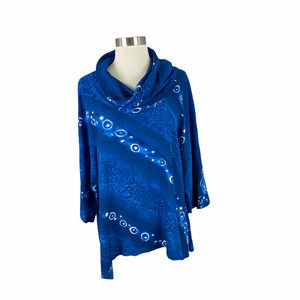 Carole Tomkins 0X Tie Dye Drape Front Tunic
